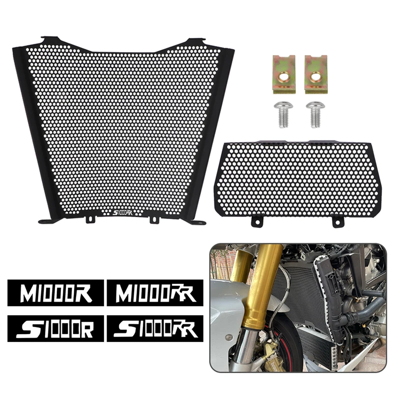 Motocicleta Radiator Guard Protection, Cooler Grill Cover, Protector, BMW S1000RR, S1000R, M1000RR, M1000R, 2019, 2021, 2022, 2023, 2024