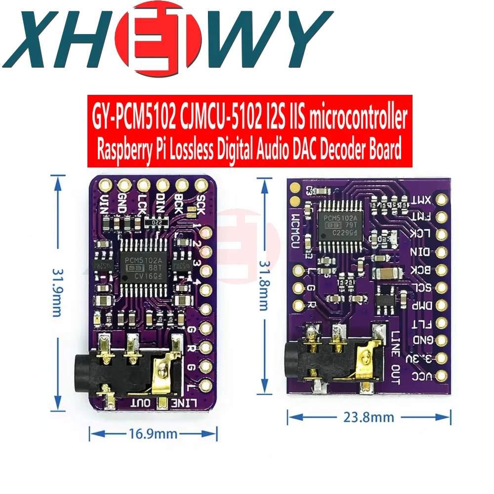 Interface I 2S Pcm5102a Dac Decoder CJMCU-5102 I 2S Speler Module Voor Raspberry Pi Phat Formaat Board Digitaal Pcm5102 Audio Board