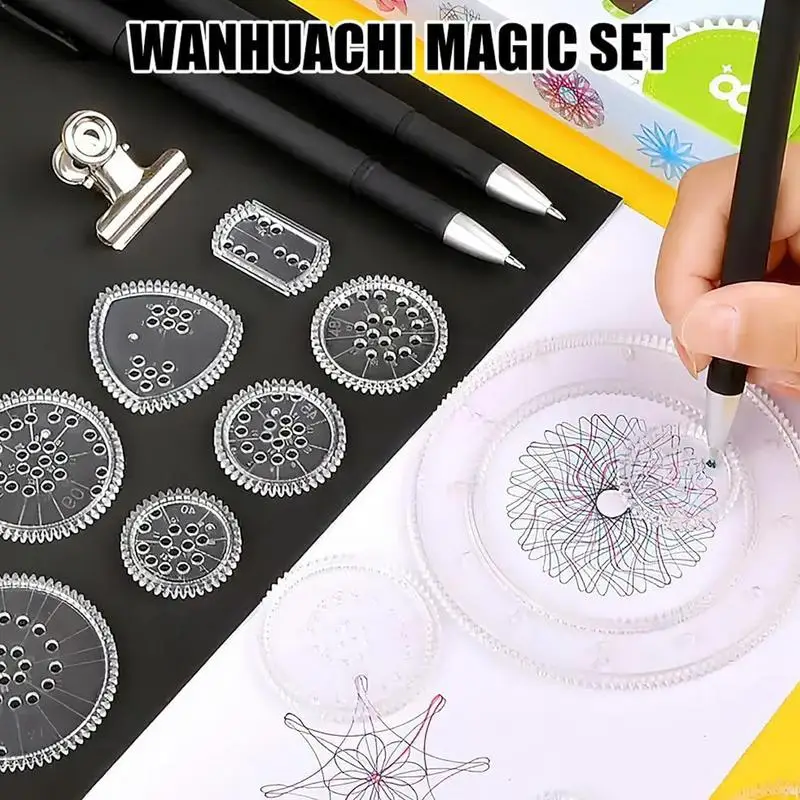 Szablon do rysowania geometrycznego Linijka pomiarowa Linijka geometryczna Narzędzie do rysowania Zestaw linijek do rysowania dla dzieci Pomocnik rysowania