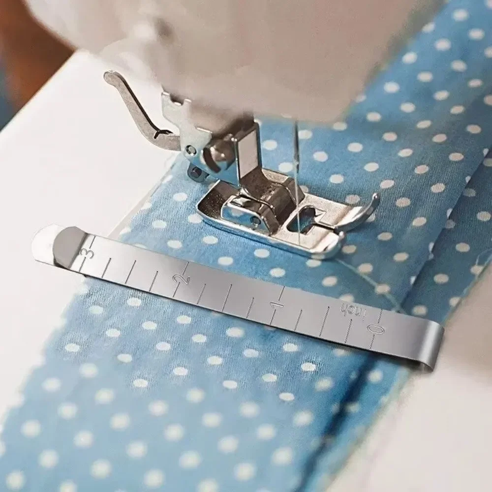 Stainless Steel Hemming Clips Metal Marking Quilting Sewing Clip Clothing Stitching Pinning Measuring Ruler Fabric DIY Craft