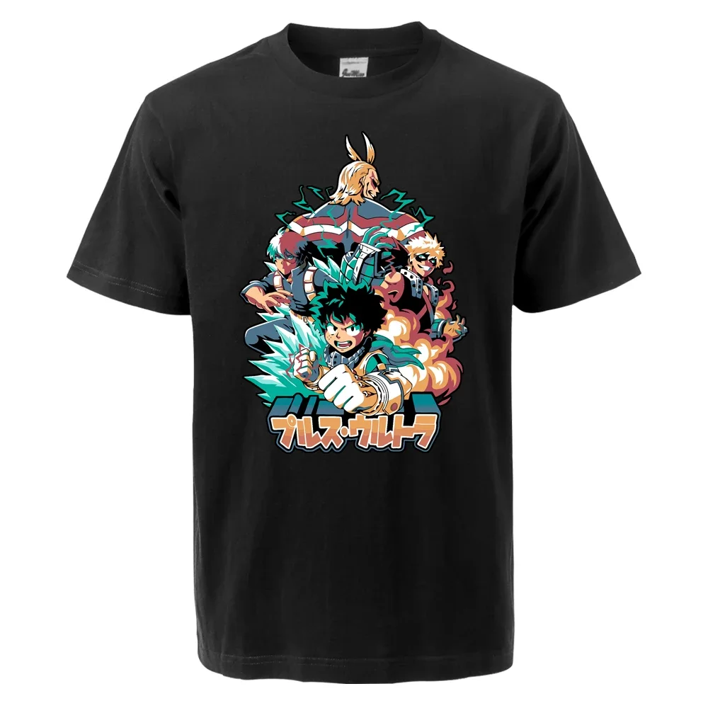 deku all might Bakugou japan anime Summer 2024 Men Simple T-Shirts Tops Men Short Sleeve Oversized Tops