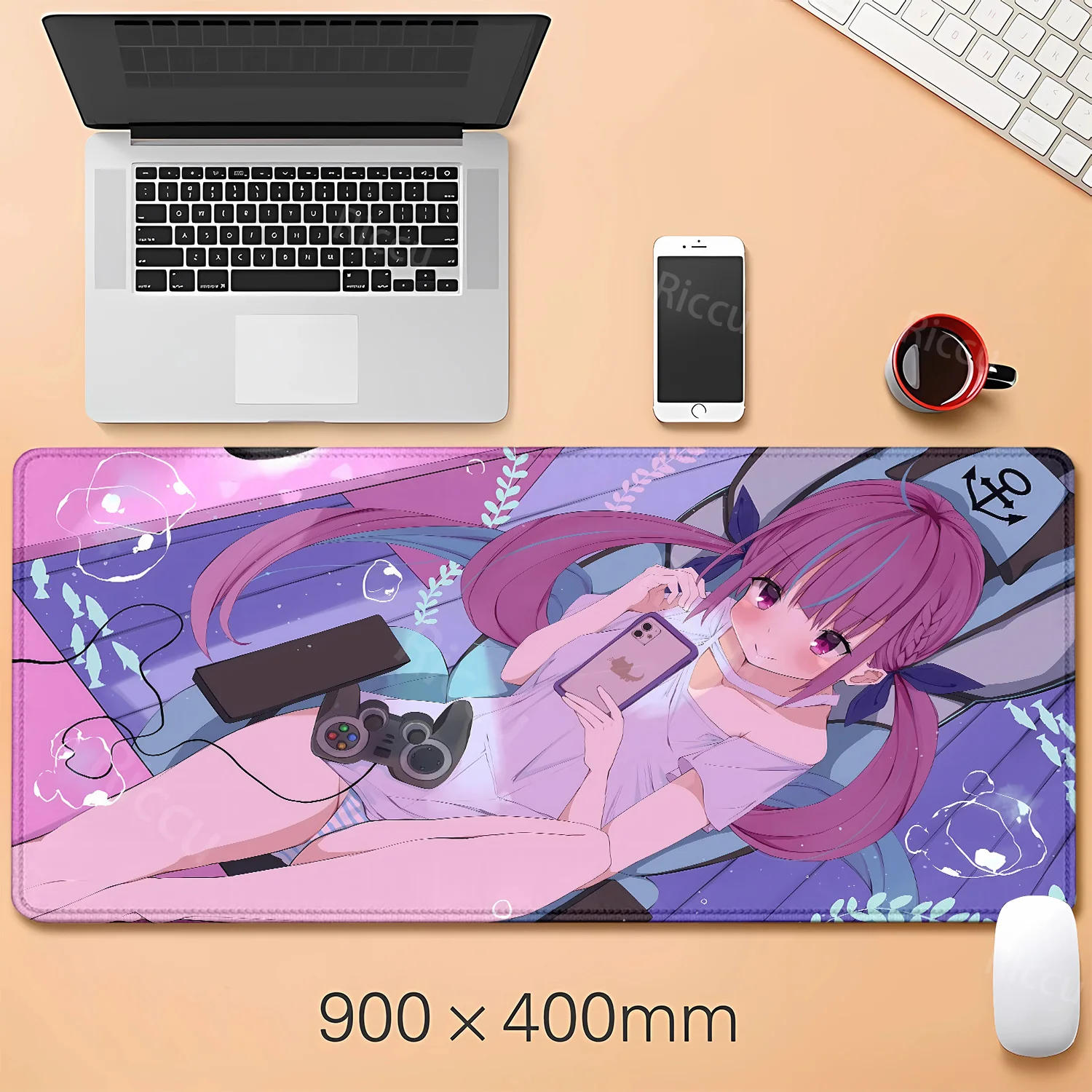 

1pc Hololive Minato Aqua Anime Sexy girl teclado mouse pad Desk Mat With mousepad Gaming offices accessories print HD Gaming pad