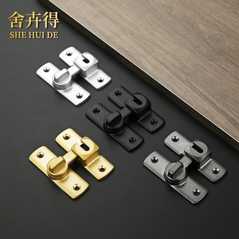 No punching latch door bolt buckle sliding door lock buckle surface installation