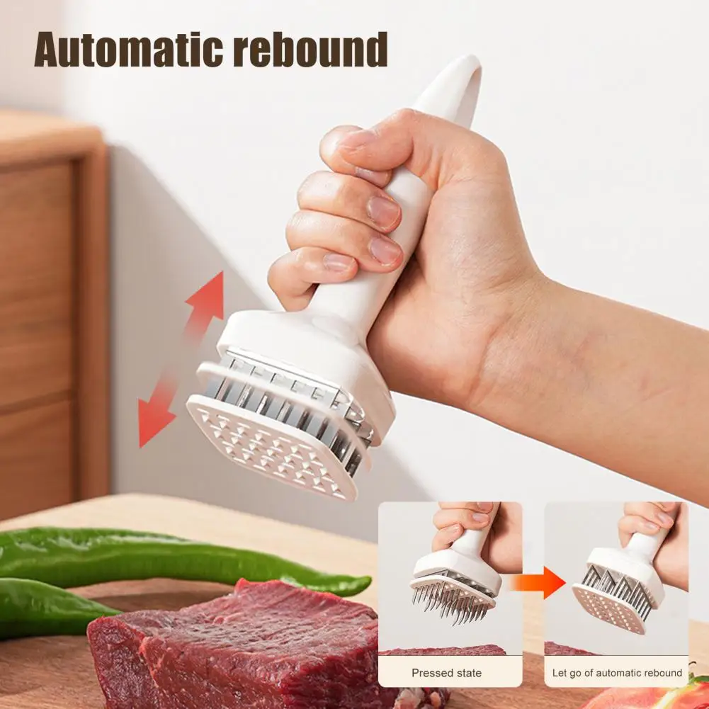 Stainless Steel Meat Tenderizer Tool 24 Blades Meat Hammer for Beef Chicken Steak Pork Kitchen Meat Hammer for Tenderizing