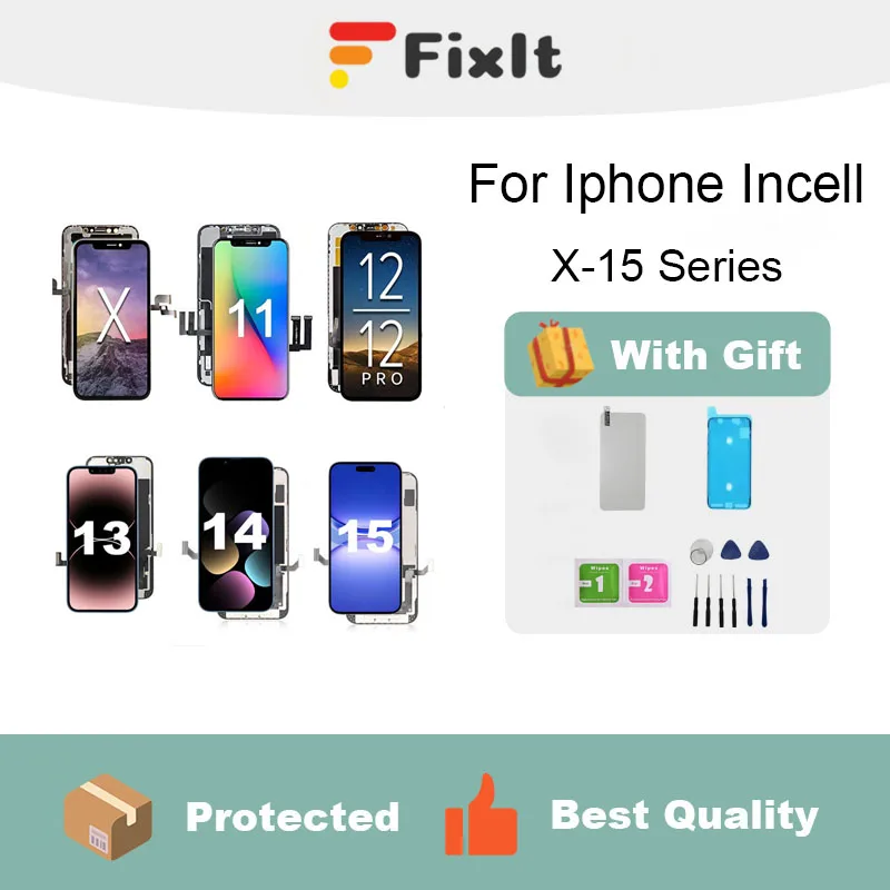 

For Iphone X 11 12 13 14 15 Series Incell Screen Replacement Mobile Phone LCD Display Screen Digitizer Frame Full Assembly