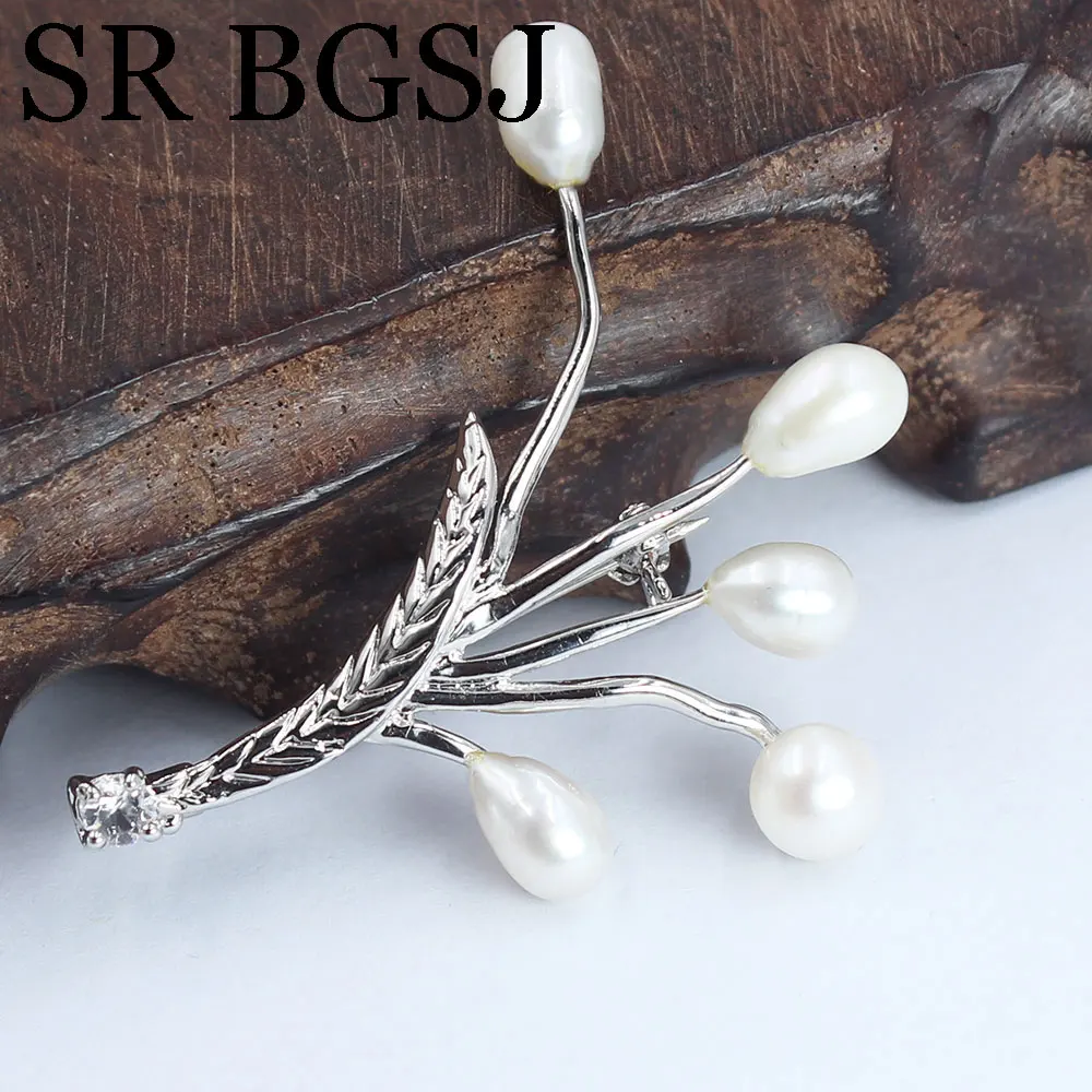 80% OFF New product promotion Mother\'s Day Gift Genuine Natural Freshwater Pearl Pin Brooch