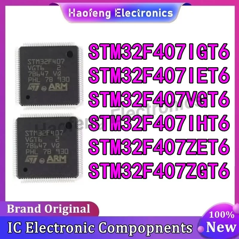 STM32F407ZET6 STM32F407ZGT6 STM32F407IGT6 STM32F407IET6 STM32F407IHT6 STM32F407VGT6 STM32F407 STM IC MCU Chip LQFP in stock