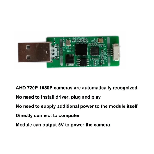 Imagen 2 del producto Captura AHD a USB Señal analógica a módulo de cámara USB digital Módulo AHD a tipo c Unidad libre UVC para Android plug and play gratis