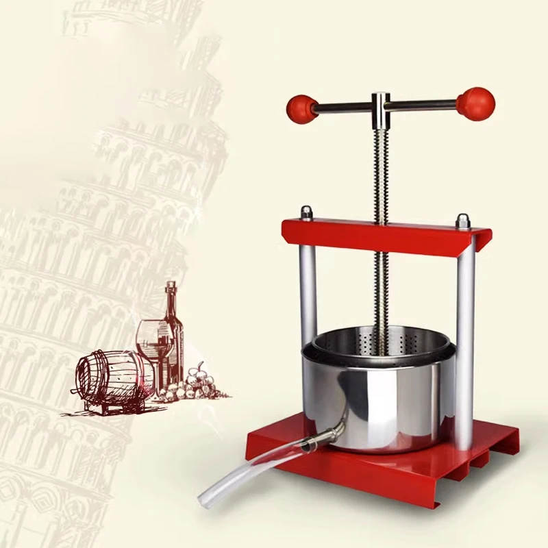 Household Manual Fruit Wine Press Machine 6L Grape Berry Apple Juice Pressing Vegetable Dehydrating Machine Commercial