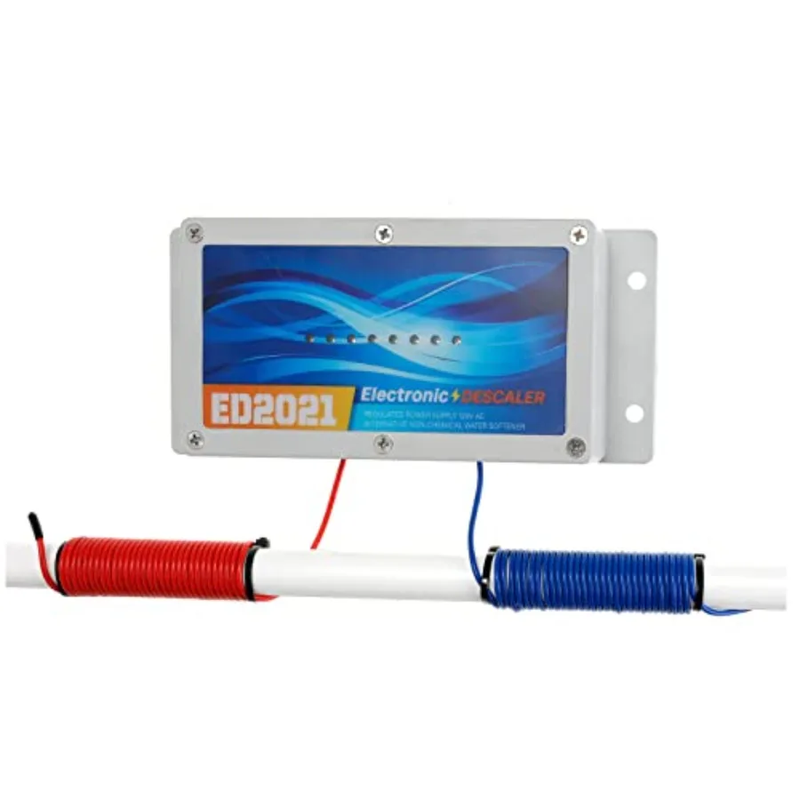 

Electronic Water Descaler System Reduces Limescale Rust and Minerals No Chemicals Easy Installation