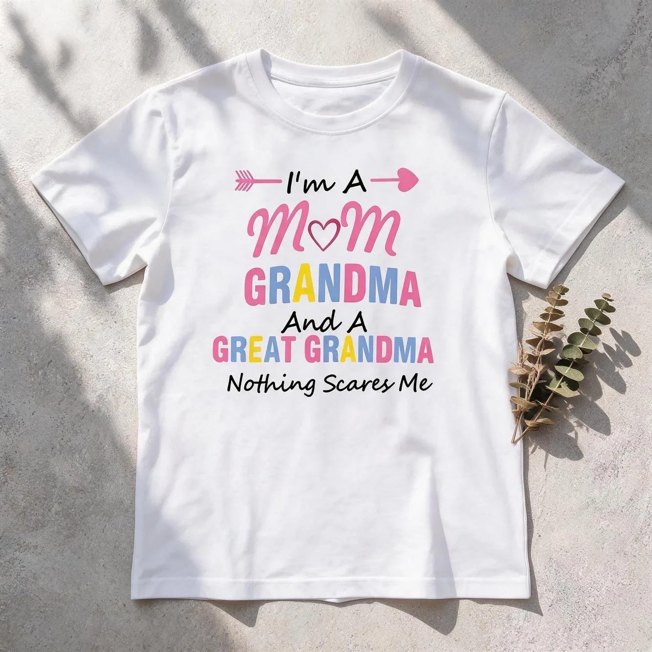 1Pc I Mother Great T Shirt White Short Sleeved Round Neck Casual Washable Suitable For Suitable As A Mothers Day Gift Loose Fit Design