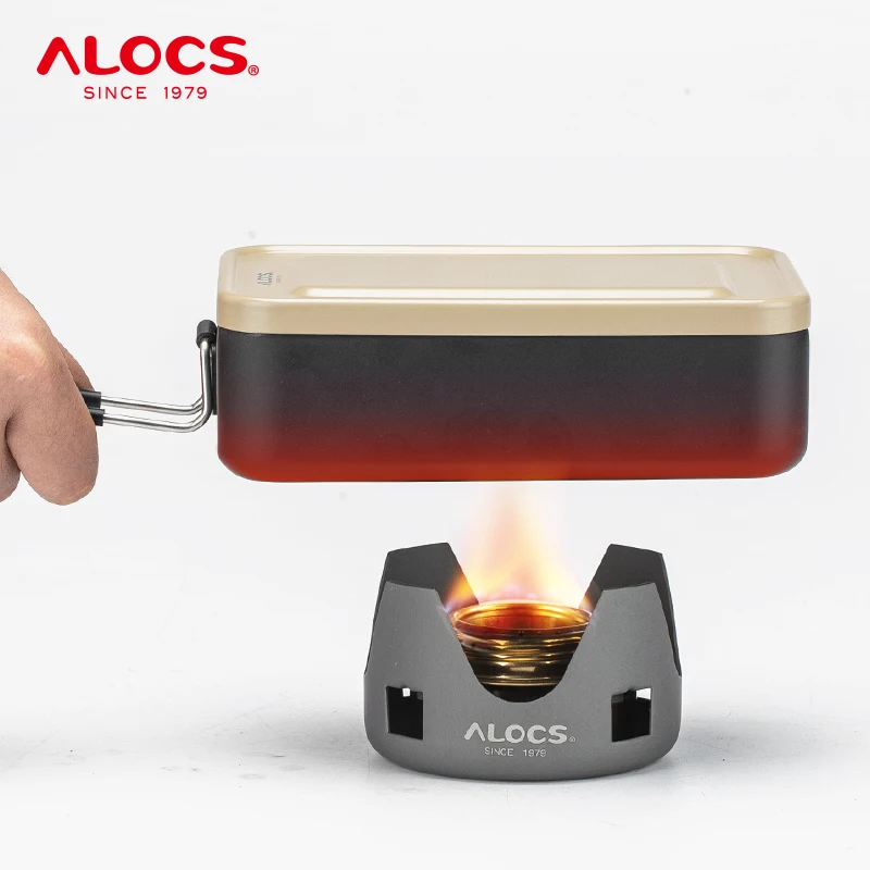 Alocs TW-136 Outdoor Lunch Box Dinner Food Container Can Be Heated Aluminium Alloy For Camping Hiking Fishing