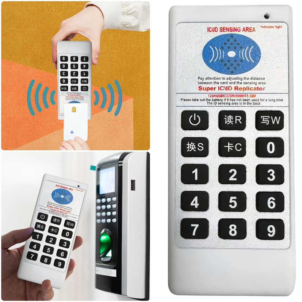 Handheld RFID Smart Card Reader IC/ID Writer Programmer RFID NFC IC Card Reader & Writer 125Khz-13.56MHZ Access Tag Duplicator
