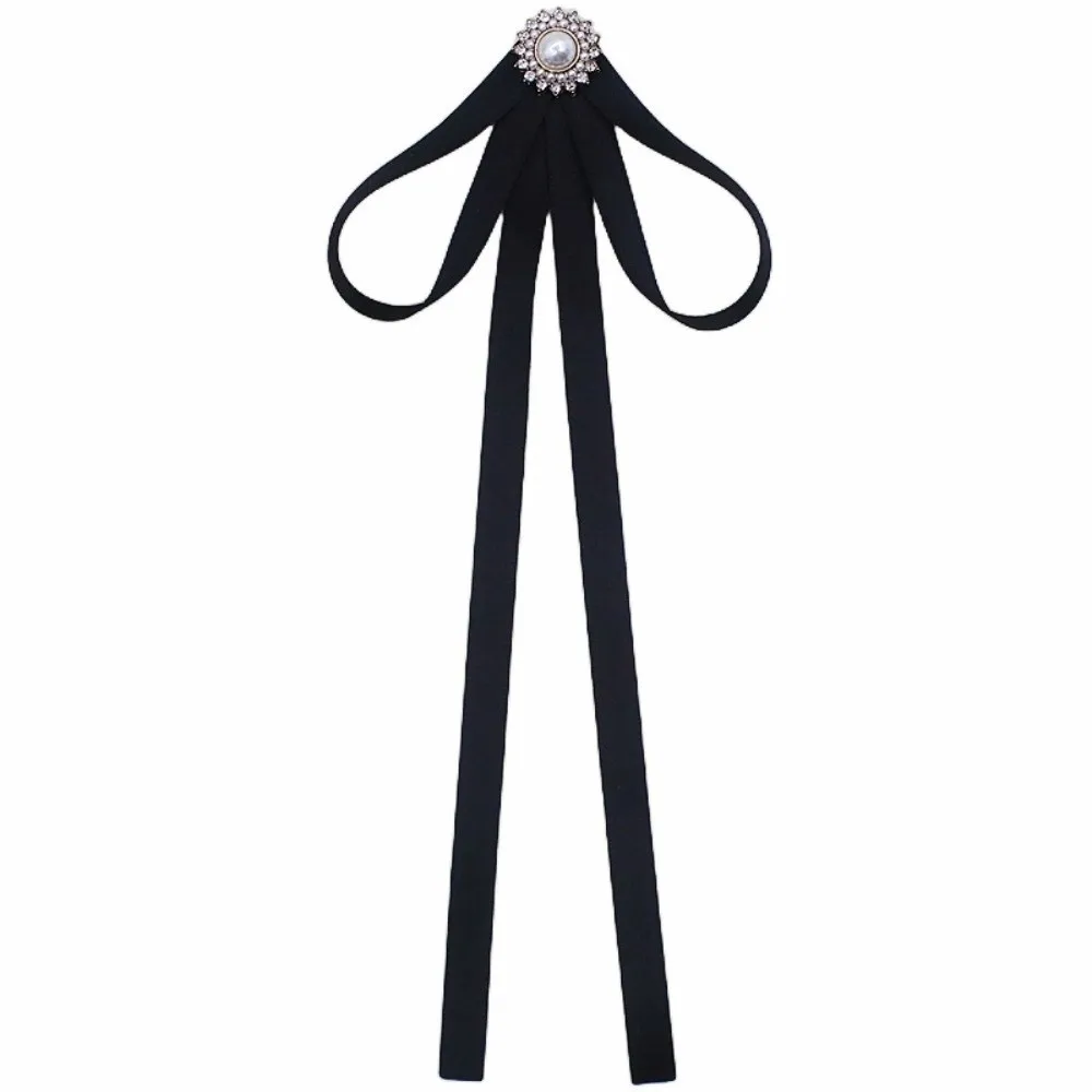 خمر تقليد اللؤلؤ JK ربطة القوس فيونكة الأعمال حجر الراين الشريط دبابيس مضيفة رسمية Cravat زي المدرسة