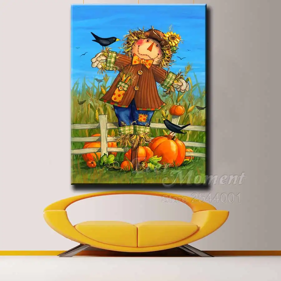 Ever Moment Diamond Painting Kit Mosaic Fall Picture Full Square Hobbies And Handicrafts Diamond Embroidery Scarecrow ASF2119