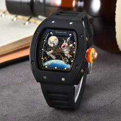 Fashion Tonneau Men Watch Luxury Luminous Waterproof Date Sport Quartz Watches Men Steel Band Men Wristwatch Relogio Masculino