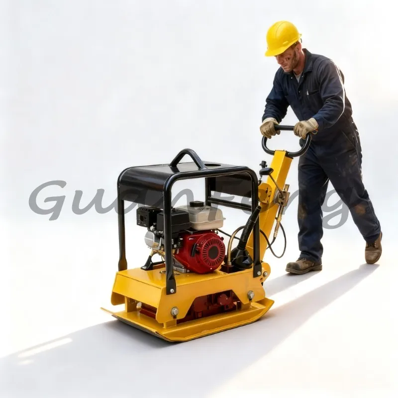 160KG Vibratory Plate Compactor, High Efficiency Compaction Machine with Centrifugal Force for Soil, Asphalt & Gravel