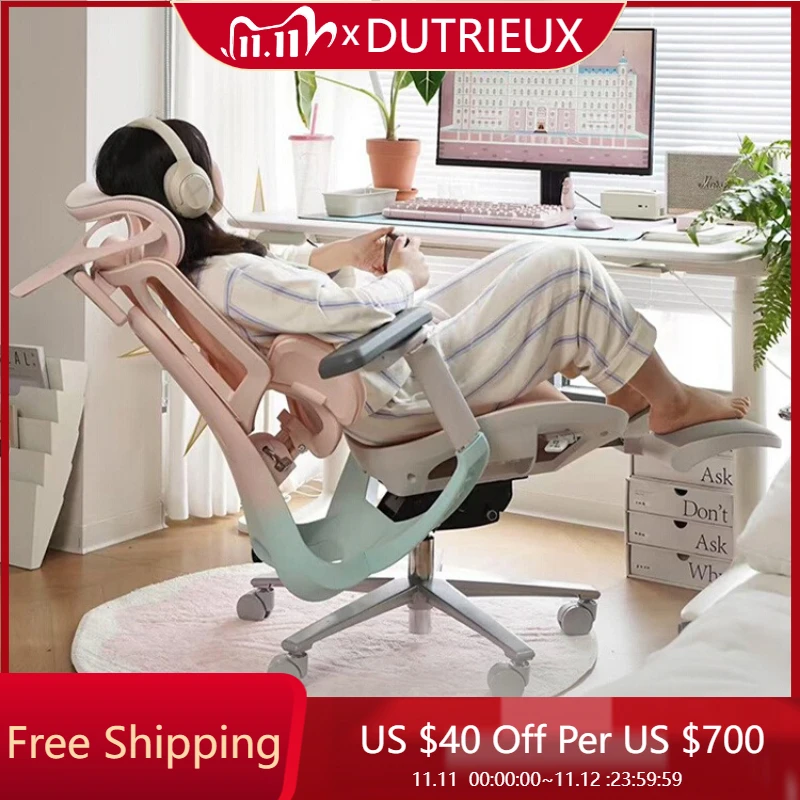 

Luxury Solid Gaming Chair Rotatable Breathability Elastic Nordic Gaming Chair Lazy Vanity Mobile Metal Bureau Meuble Furniture