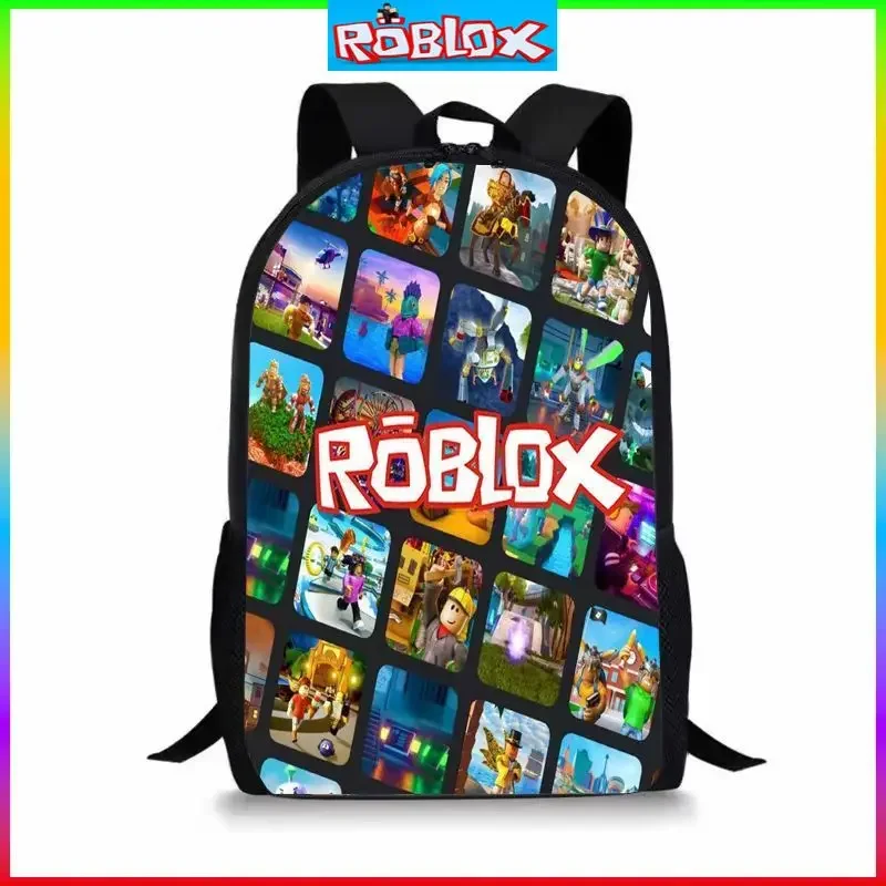 HOT ROBLOX Backpack for Primary and Secondary School Students Boys and Girls Backpack School Bag Mochila Anime Cartoon