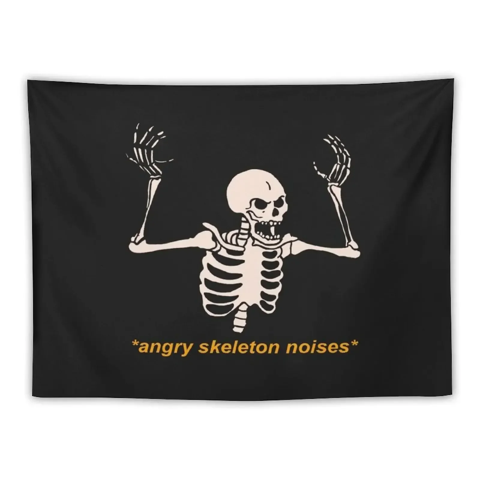 Angry Skeleton Noises Spooky Scary Skeleton Meme Tapestry Bedroom Deco Aesthetics For Room Wall Hanging Wall Tapestry