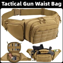Outdoor Waist Gun Bag Belt Bumbag Waterproof Nylon Molle EDC Fanny Phone Pouch for Hunting Climbing Camping
