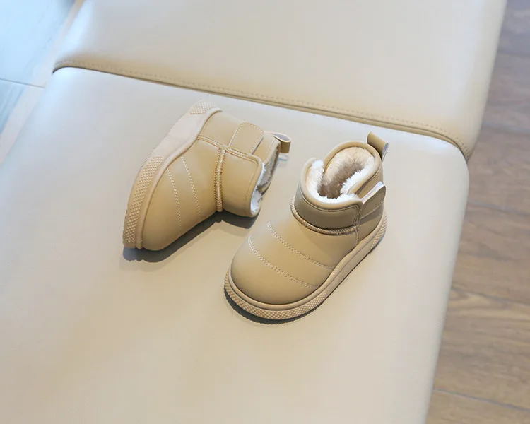 Herbst Winter Baby Jungen Mädchen Schnee Stiefel Kinder Outdoor Plüsch Schuhe Anti-Rutschig Infant Casual Schuhe Wasserdichte Kinder Stiefel – Detail 16