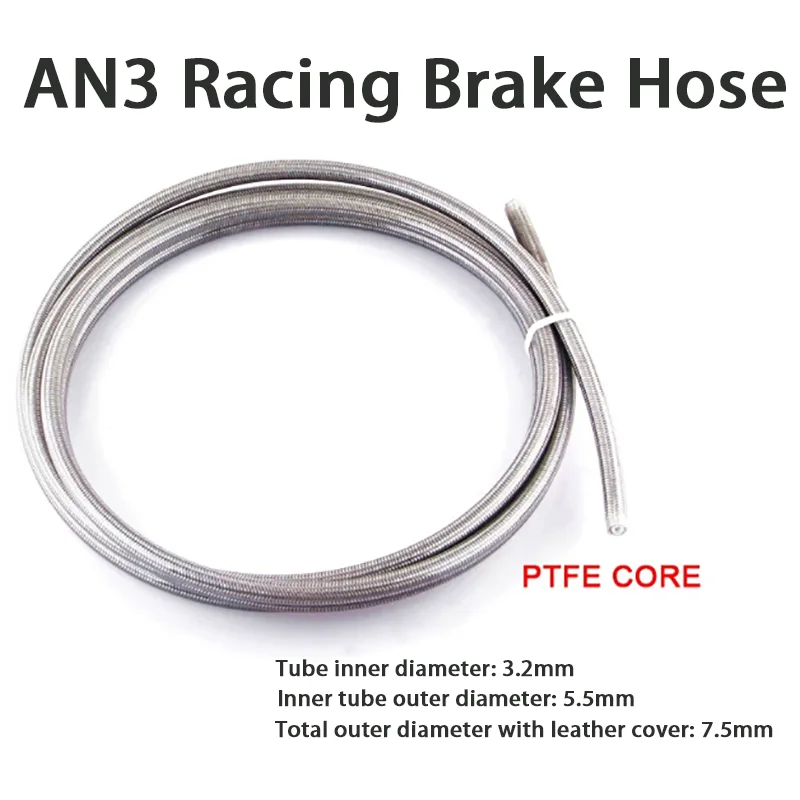 

Car Modification Racing Motorcycle Joint AN3 Brake Line Oil Pipe PTFE Inner Diameter 3.2mm