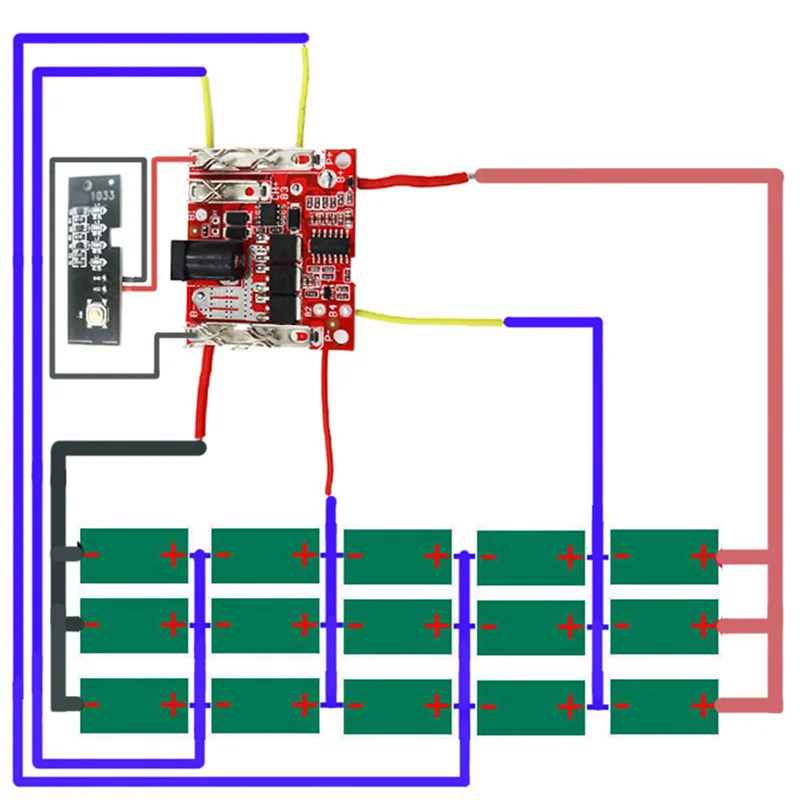 5X بطارية ليثيوم لوحة دوائر كهربائية PCB لبطارية ليثيوم Lomvum Zhipu Hongsong Jingmi No الأصلية 18 فولت ، 15 فتحة #4