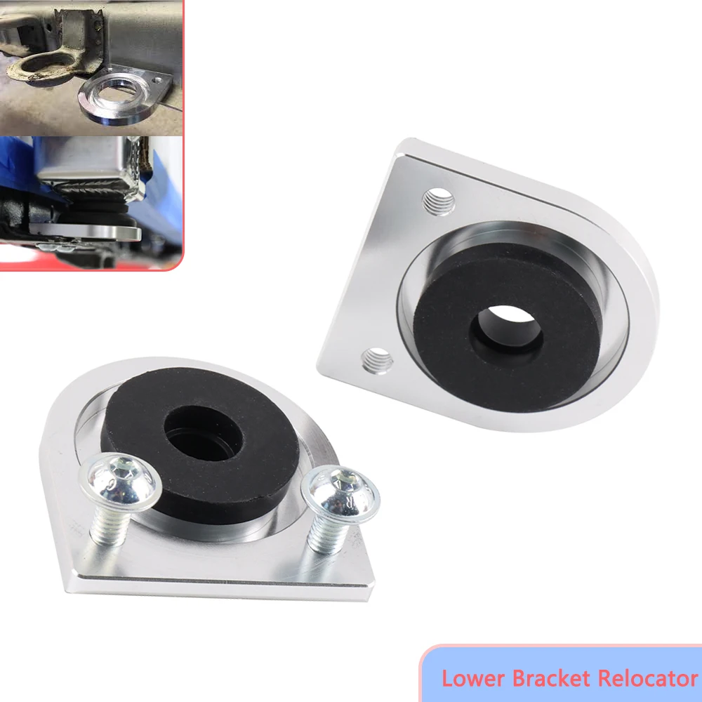 Aluminum Radiator Lower Bracket Relocator w/Low Profile Bushings for Honda upgrade diy accessories