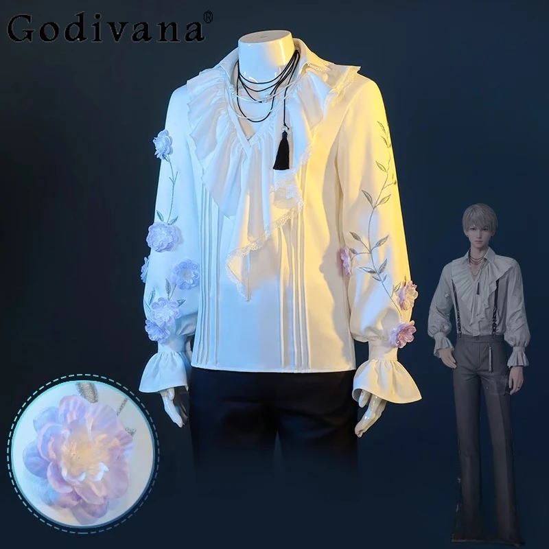 

Christmas Play Role Clothes Shirt Women Game Love and Deepspace Cosplay Costume Girl Flower Uniform Halloween Carnival Blouses