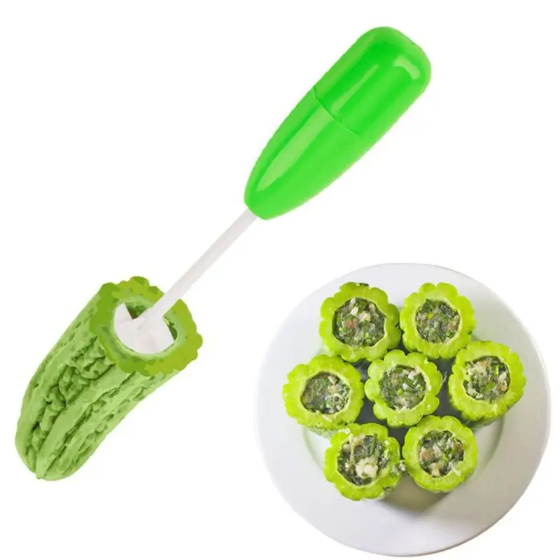 Vegetable Drill,Digging Corer and Spiralizer Cutter with Handle Set Replaceable Head Digging Tools for Making Stuffed Vegetables