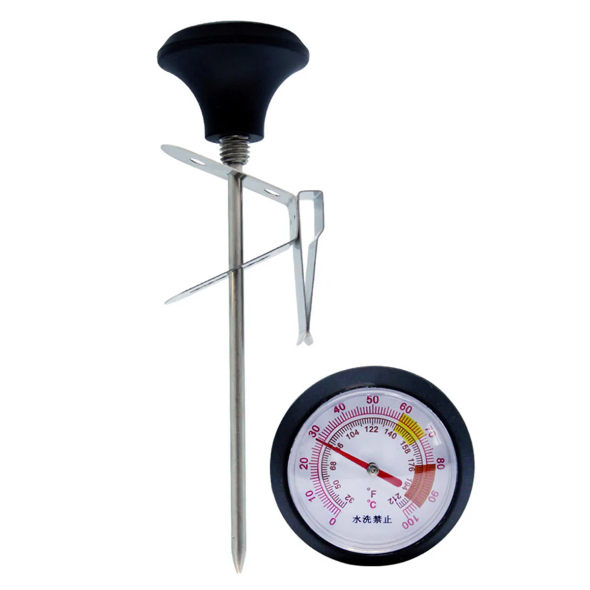 

4pcs Steel Thermometer Meat Thermometer Probe Clip Clip Meat Grill Barbecue Food Grade Holder Probe Flexible Accurate Reading