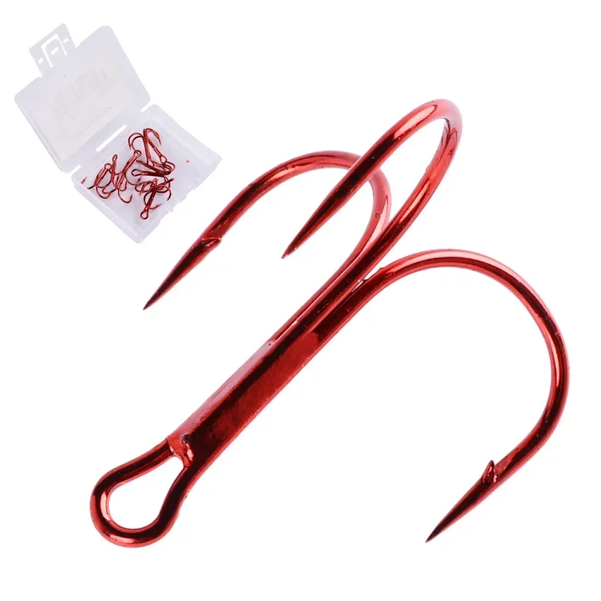 

10pc / set Fishing Hooks High Steel Carbon Treble Fishing Hook Round Folded Saltwater Bass 3/0 # -14 # Fishhooks Tackle Tools