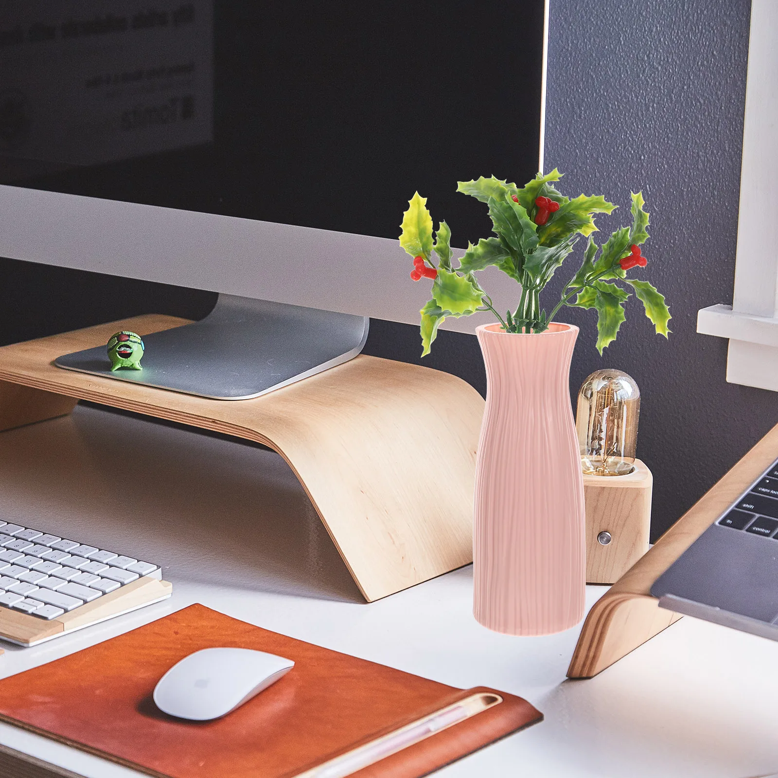 

Decorative Fake Flowers 12 Branch Artificial Pine Christmas Flower Bouquet for Holiday Home Decoration Plastic Flowers