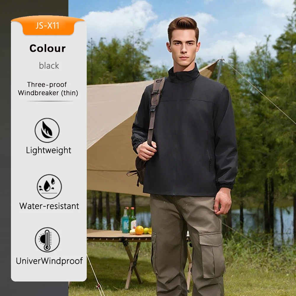 

Unisex Stand Collar Outdoor Jacket Coat Men Women Casual Hiking Windbreaker Autumn Winter Casual Sportswear​​ Long Sleeved Tops