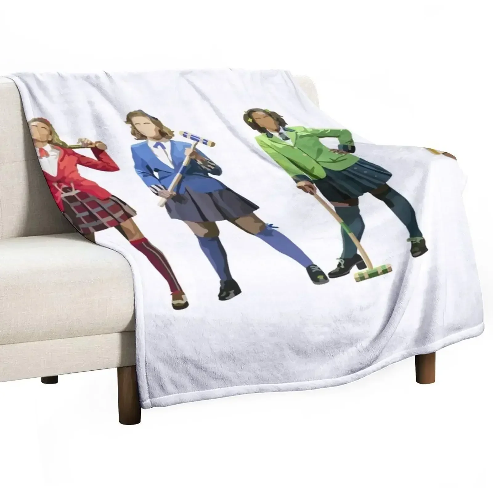 heathers (west end) Throw Blanket Summer Beddings Polar Plaid on the sofa Blankets