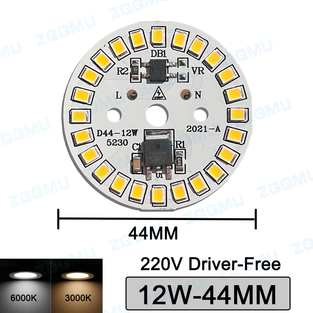 10PCS AC220V SMD 2835 LED Light Bulb PCB Board Driver-Free 3W 5W 7W 9W 12W 15W 18W White And Warm White Light Source Board