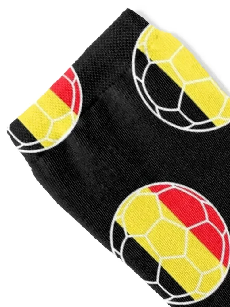 Belgium Football Flag Socks retro moving stockings Non-slip Heating sock Girl'S Socks Men's