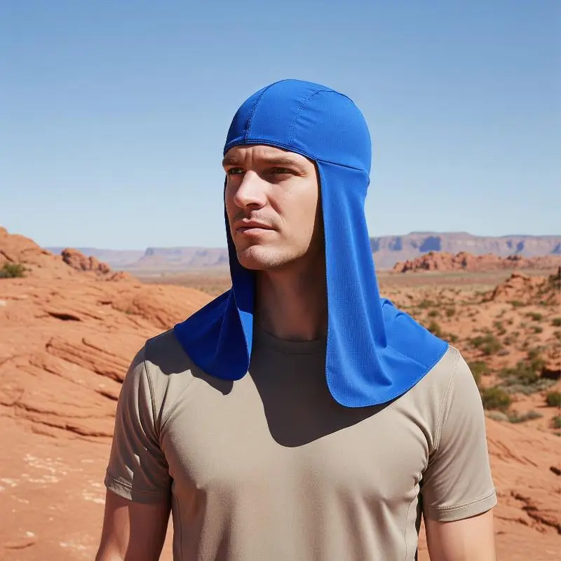 New Cooling Cap Elastic Sun Shade Hat Wide Brim Neck Shield Elastic Hard Cap UV Protection To Cover Neck For Fishing Riding