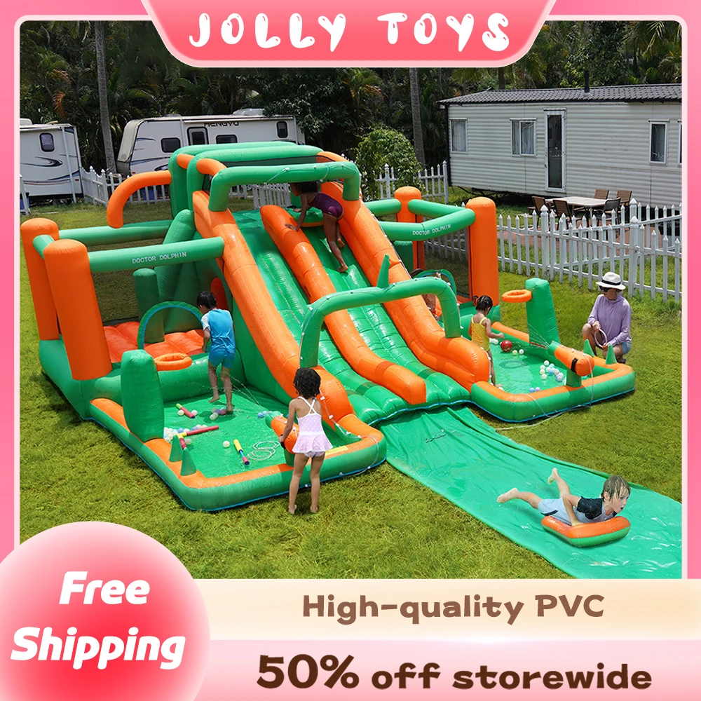 

Inflatable Castle Large Outdoor Castle Children's Inflatable Trampoline Slide Castle Thick Material Water Park Inflatable Castle