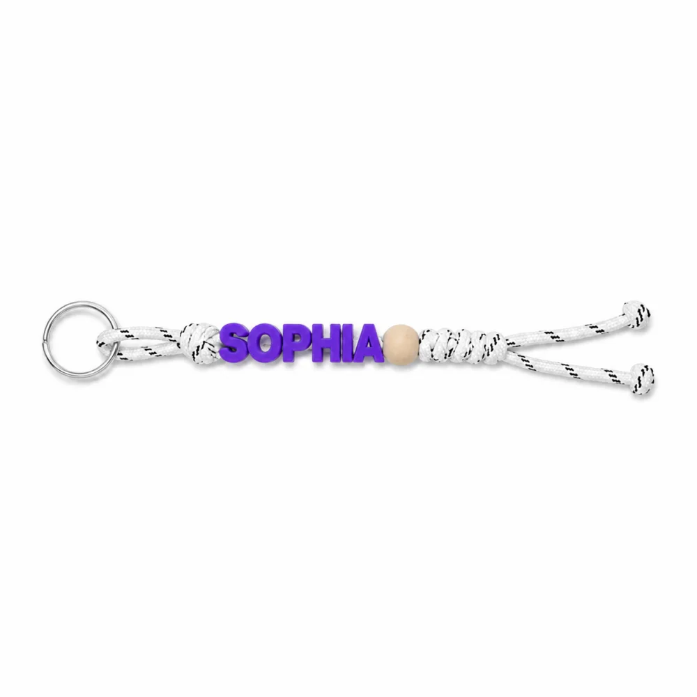 Customizable 3D Text Braided Key Ring