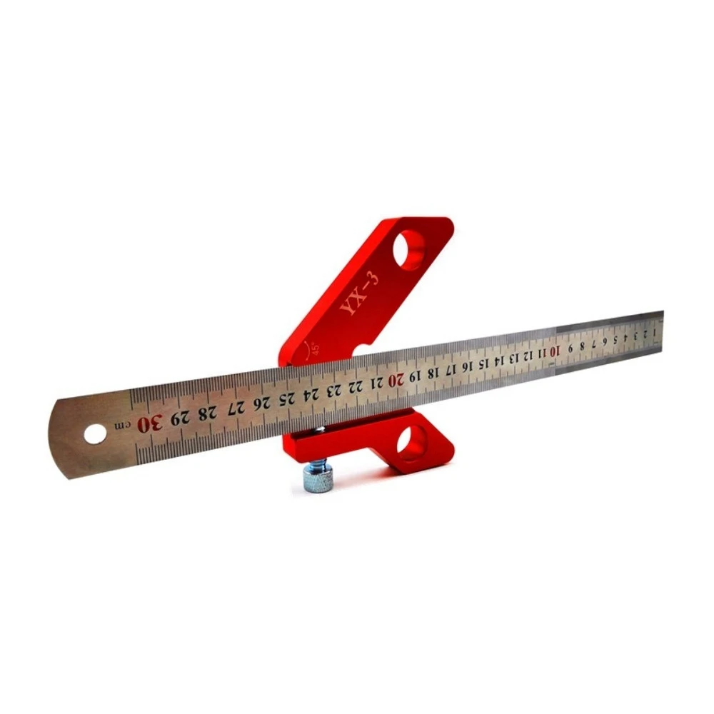 YX-3 Woodworking Marker Woodworking Right-Angle Ruler Center Marker 45-Angle Ruler 90-Degree Marker