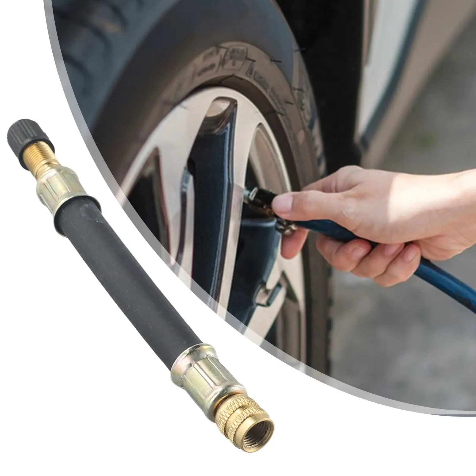 Praktische Qualität Reifen Ventilschaft Adapter Inflation Teile Ersatz Gummi Reifen Fahrzeug 100/130/150/180/210mm