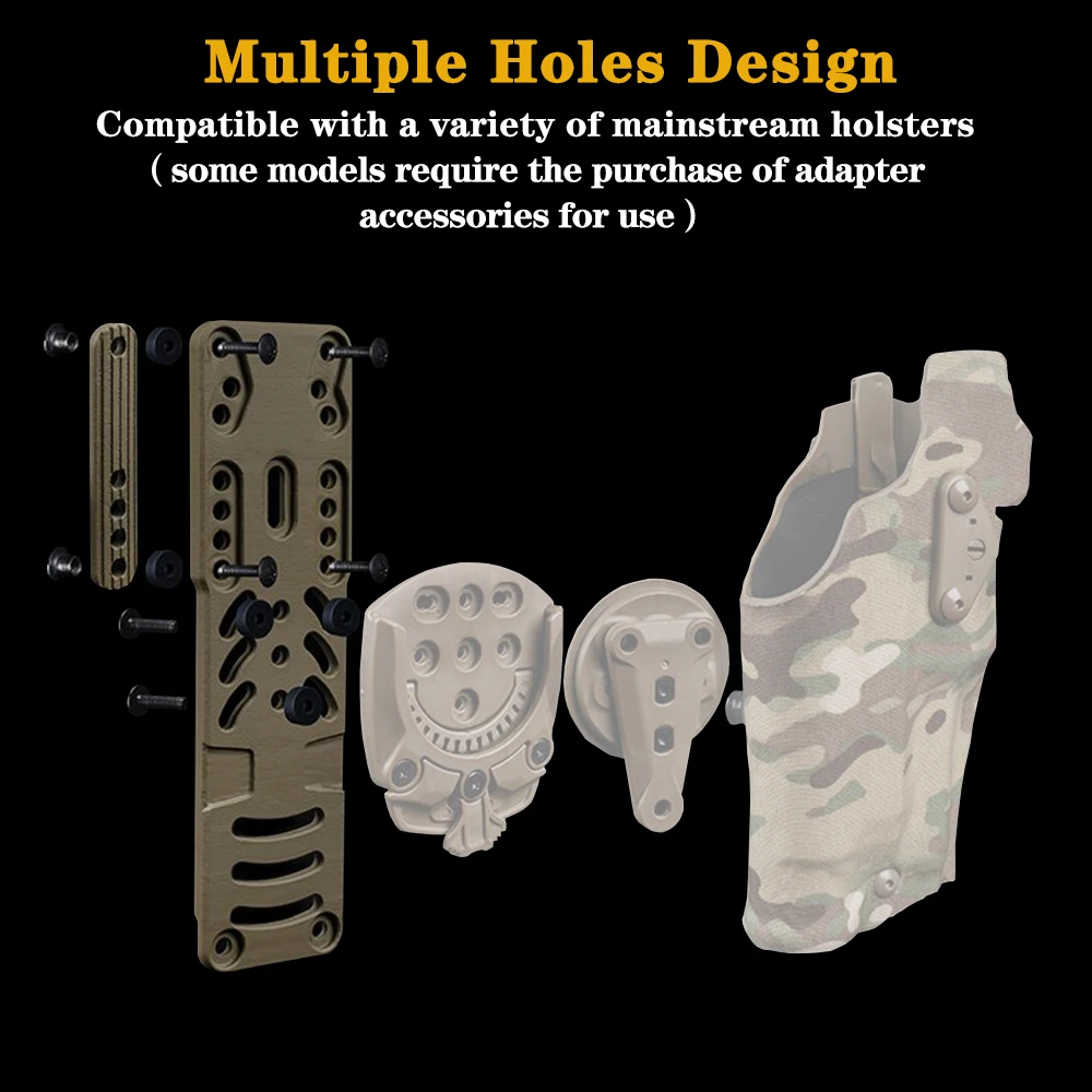 Tactical Holster Adapter Compatible With SAFARILAND Variety Of Mainstream Holsters 3 Levels Of Height And Tilt Angle Adjustment