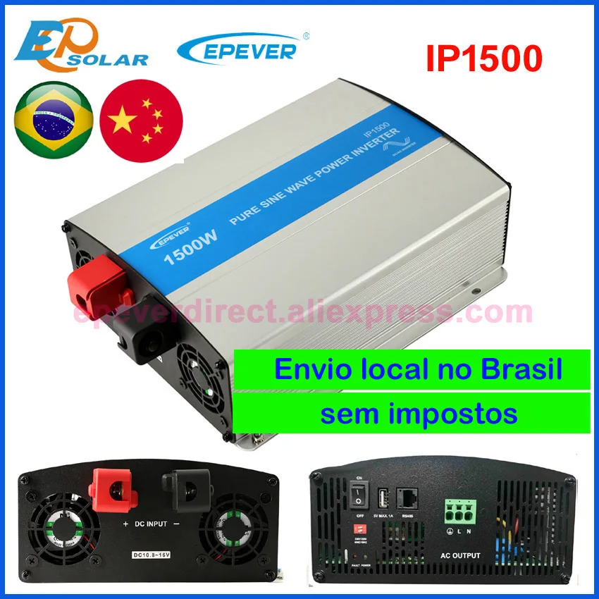 EPever IP1500W Pure Sine Wave Inverter 12V24V Input 110V 120V 220V 230VAC Output 50HZ 60HZ Converter IPower IP1500-12 IP1500-22