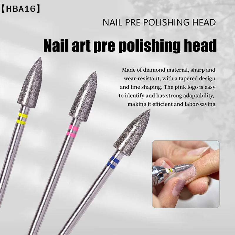 หัวเจียรเล็บทรงกรวย รุ่น HBA16 สำหรับเครื่องตะไบเล็บ ใช้สำหรับทำเล็บเท้า ทำความสะอาดหนังกำพร้า ตะไบเล็บ ขัดเจล ล้างเจล และทำเล็บ
