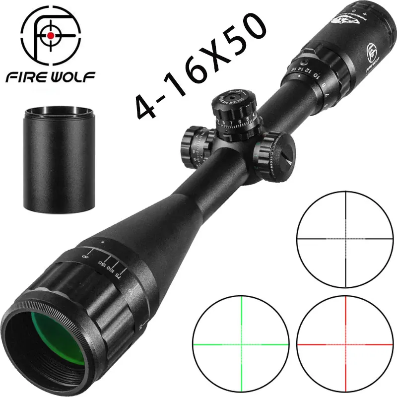 

FIRE WOLF 4-16X50 Hunting tactical Optical sight Airsoft accessories Rifle Scope Turret lock Spotting scope for rifle hunting