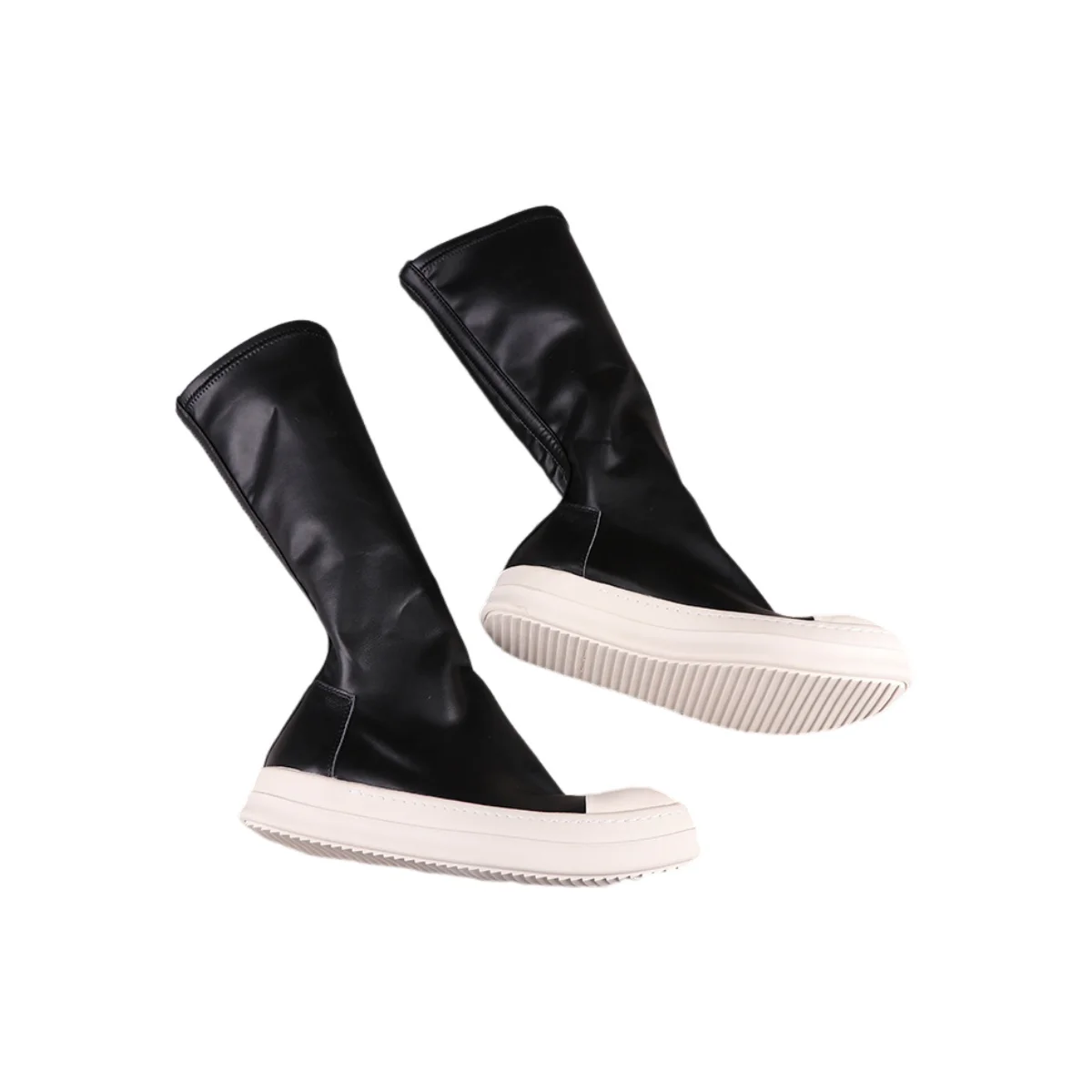 Мужские туфли до колена, женские повседневные ботинки из искусственной кожи, черно-белые уличные роскошные дизайнерские кроссовки на осень