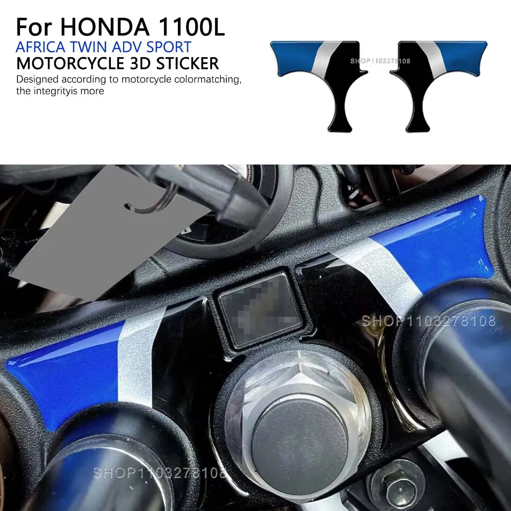 

3D Resin Sticker Oil Tank Fuel Gas Fork Decal Motorcycle Steering Bracket Cover Sticker for HONDA 1100L AFRICA TWIN ADV SPORT