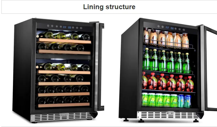 Built In Wine Cooler Fridge Under Counter Wine Fridge Cabinet Dual Zone Freestanding Wine Cooler Cabinet